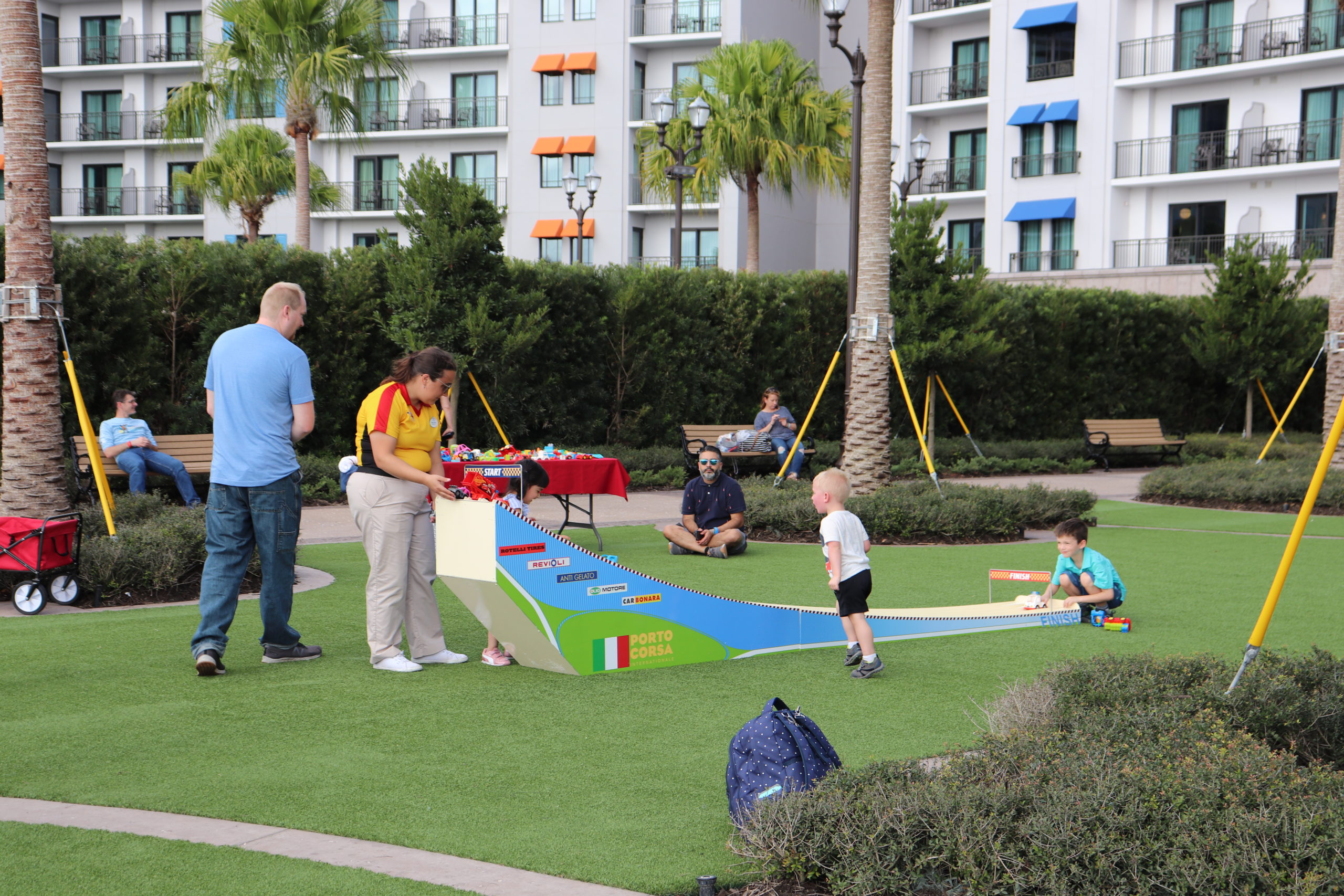 Children Playing on the Lawn at Disney's Riviera Resort