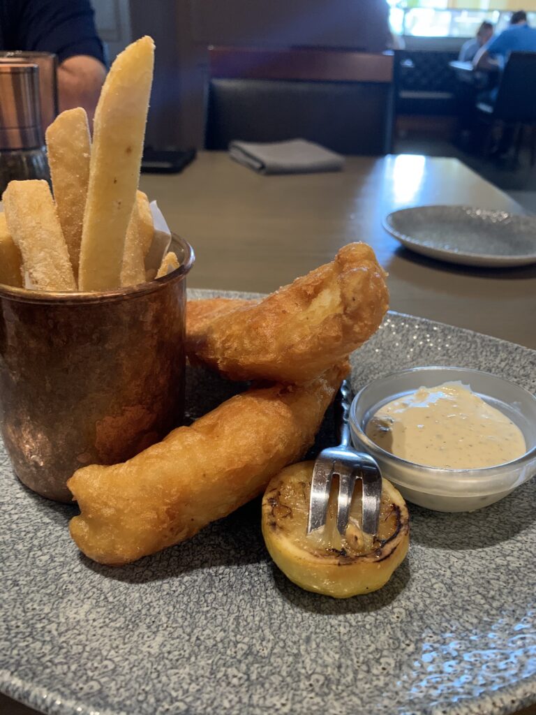 Fish & Chips from the Ale & Compass restaurant at Disney's Yacht Club Resort