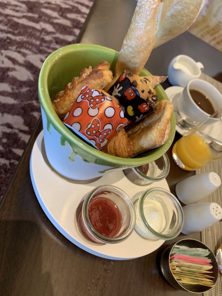 assorted pastries during breakfast at Topolino's Terrace