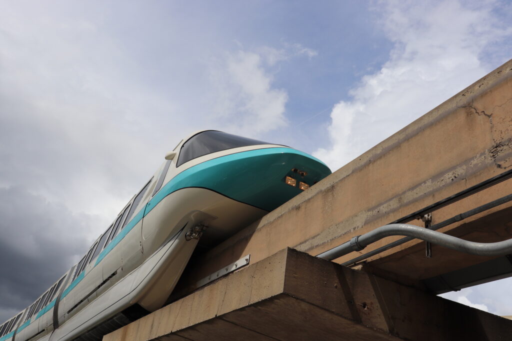 The monorail is a transportation option at some deluxe resorts at Walt Disney World.