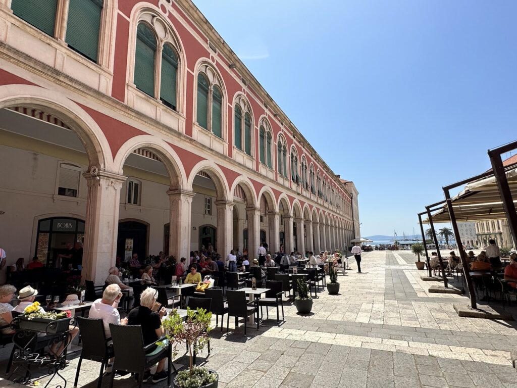 republic square in the cruise port of split, croatia