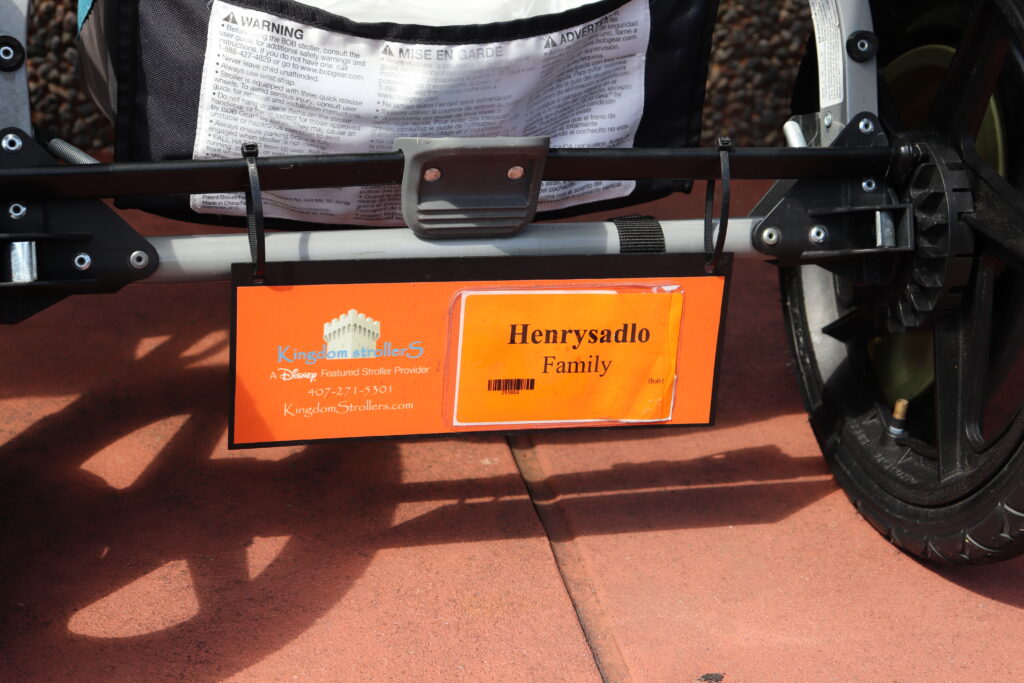kingdom strollers theme park label